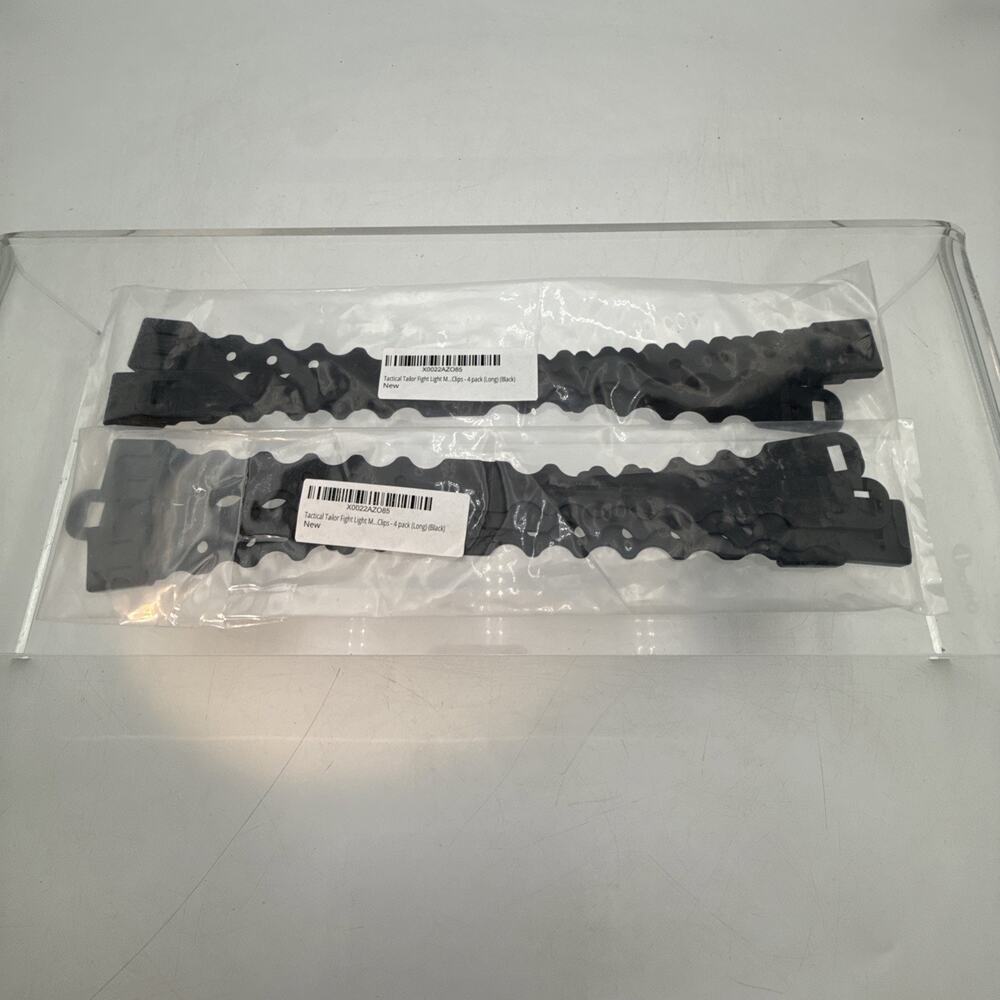2 Packs Of Tactical Tailor Fight Light Malice Clips - 4 Pack (Long) (Black)= 8.